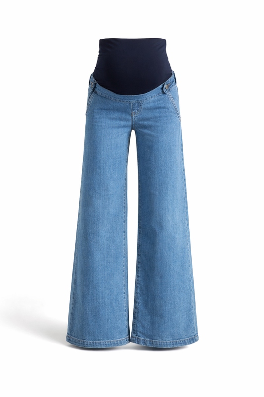 Wide Leg Zwangerschapsjeans