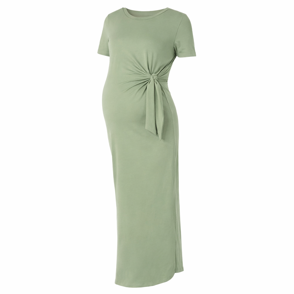 Tie-Side Zwangerschapsjurk - Sage Green